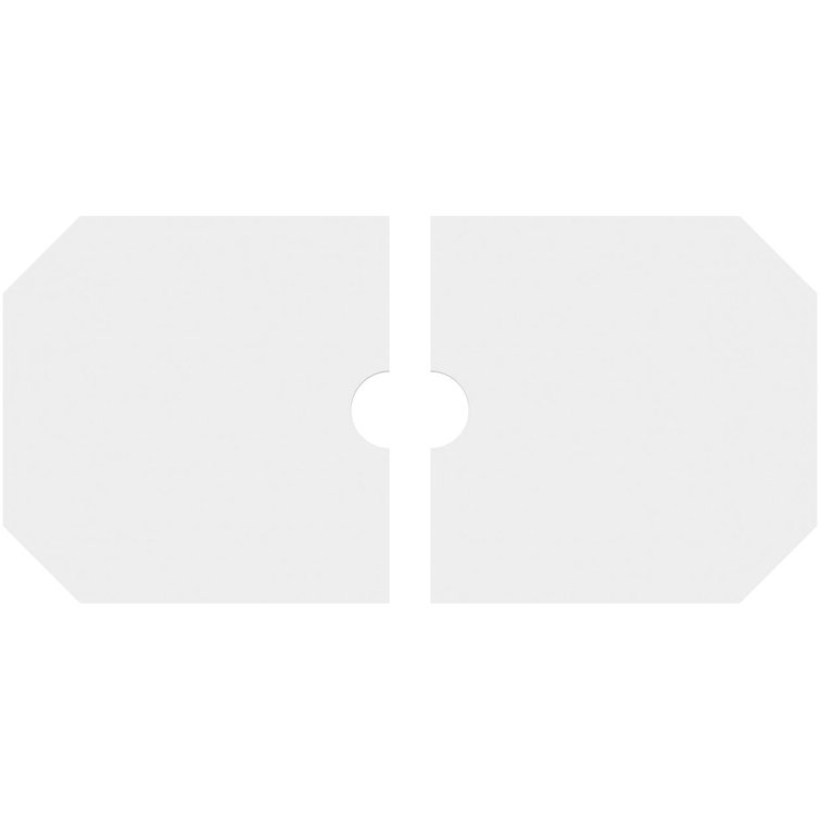 32" x 16" White PVC Contemporary Ceiling Medallion