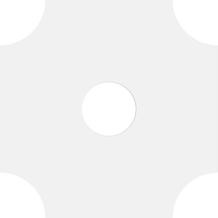 16" White PVC Contemporary Ceiling Medallion