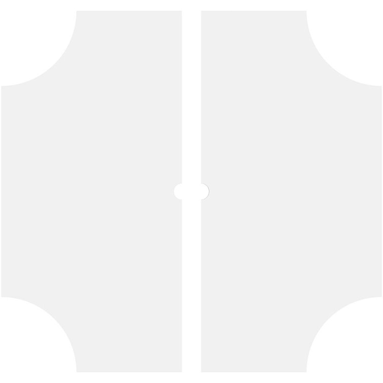 22" White PVC Two-Piece Contemporary Ceiling Medallion