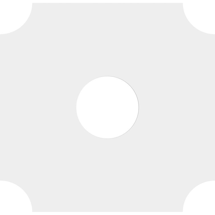 White PVC Contemporary Square Ceiling Medallion, 12-inch