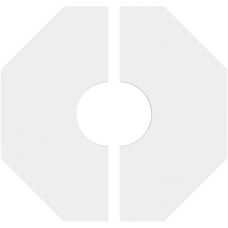 10" White PVC Contemporary Two-Piece Ceiling Medallion