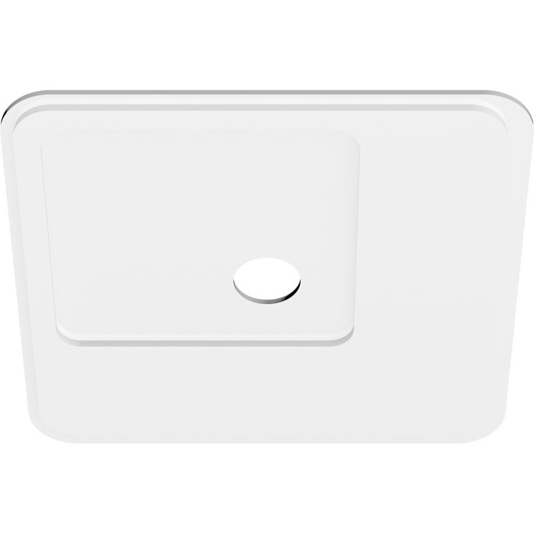 Lucan White PVC Contemporary Ceiling Medallion 12"