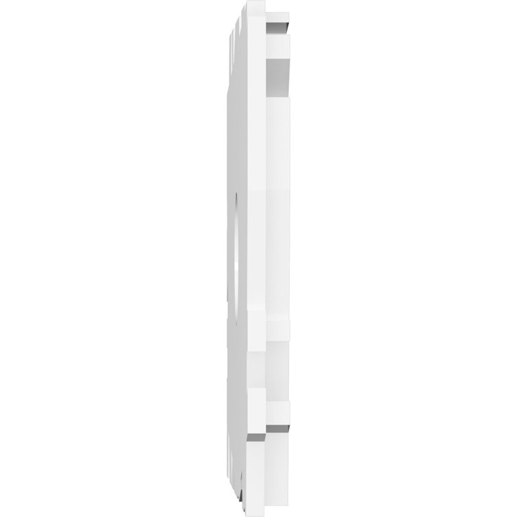White Geometric PVC Two-Piece Ceiling Medallion, 18" x 12"