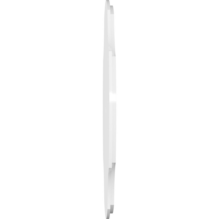 18" White PVC Contemporary Ceiling Medallion, Two Piece
