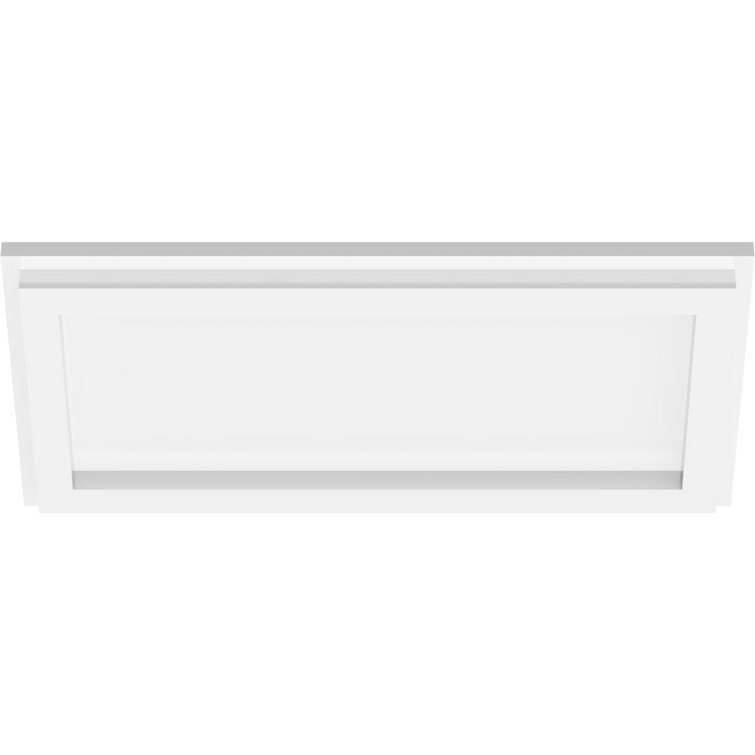 White Rectangular PVC Ceiling Medallion, 14" x 7"