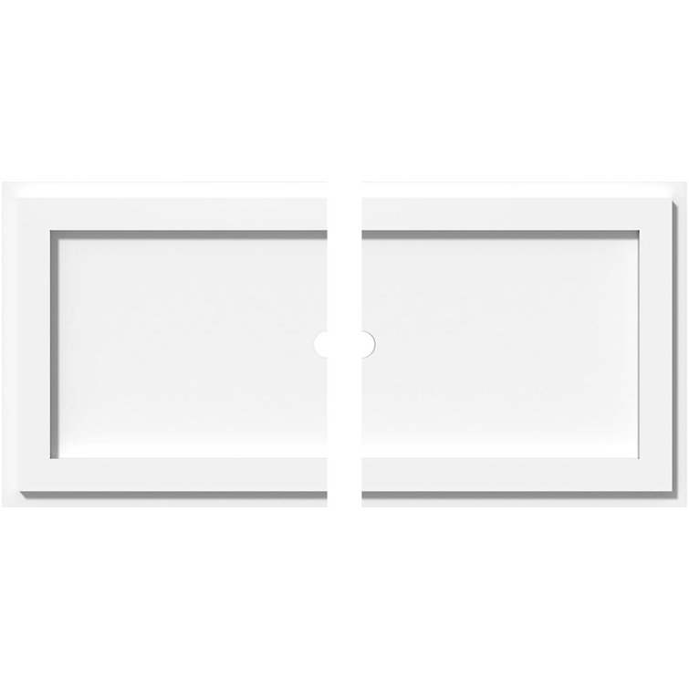 Contemporary 24"x12" Rectangle PVC Ceiling Medallion - Paintable & Easy Install
