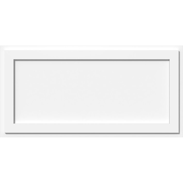 White PVC Rectangle Contemporary Ceiling Medallion, 36" x 18"