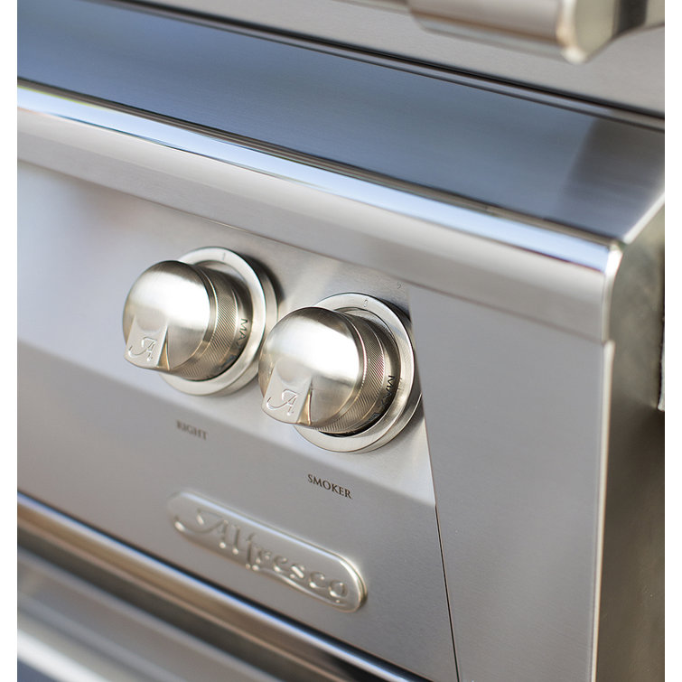 42" Stainless Steel Natural Gas Grill with Rotisserie and Smoker