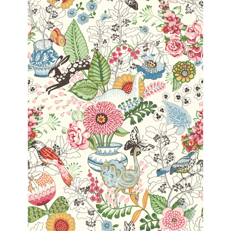 Whimsy Multicolor Fauna Non-Woven Wallpaper Roll