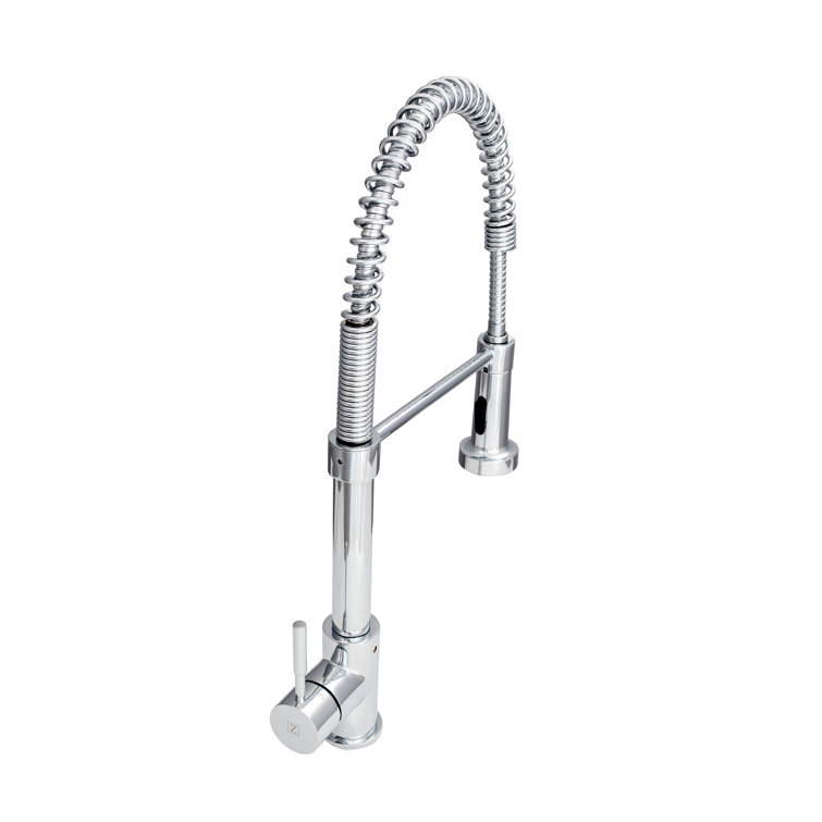 Apollo Chrome Brass Kitchen Faucet with Pull-out Spray