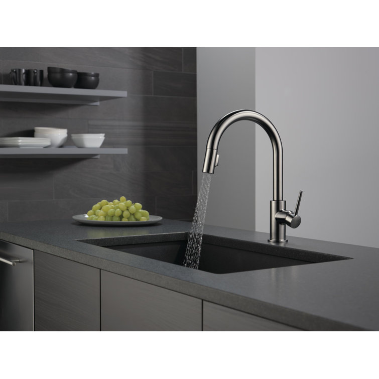Elegant Arctic Stainless Pull-Down Kitchen Faucet with Magnetic Docking