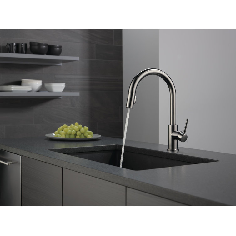 Elegant Arctic Stainless Pull-Down Kitchen Faucet with Magnetic Docking