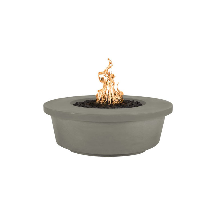 Gray 48" Round Concrete Propane Fire Pit