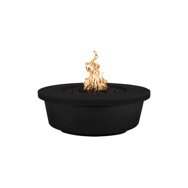 Gray 48" Round Concrete Propane Fire Pit