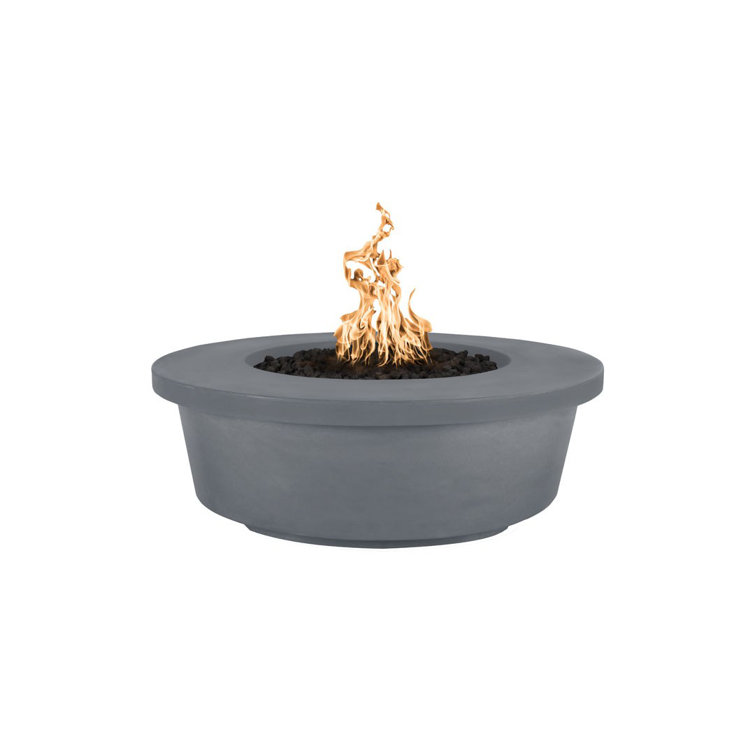 Gray 48" Round Concrete Propane Fire Pit
