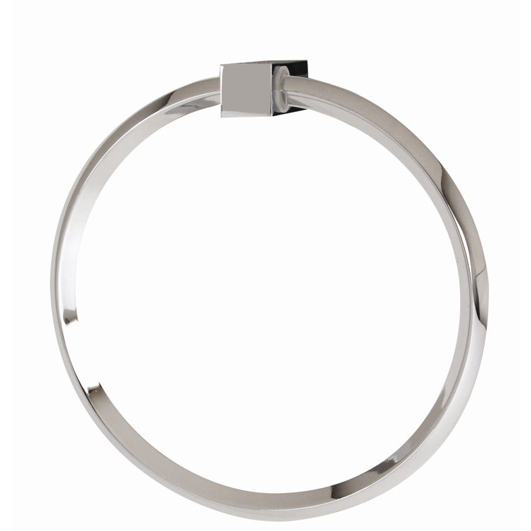 Polished Chrome Round Wall Mounted Towel Ring