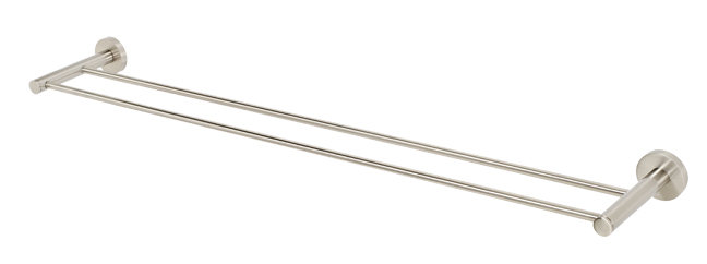 Satin Nickel Wall Mounted Double Towel Bar
