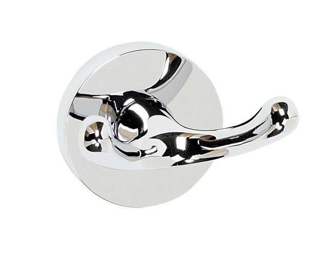 Polished Chrome Double Wall Mounted Robe Hook