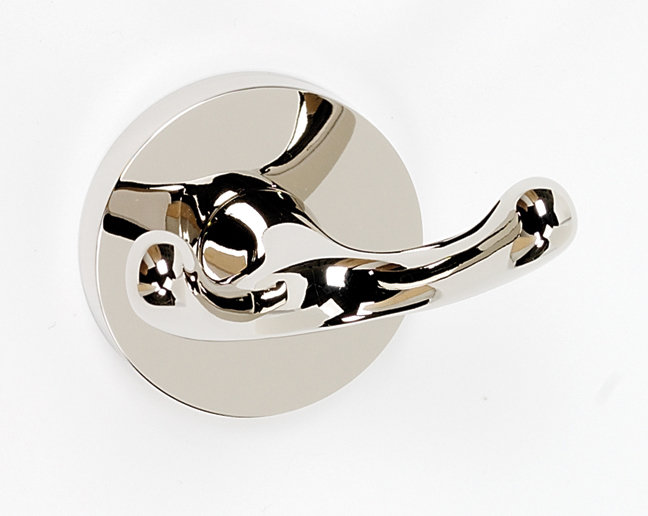 Polished Nickel Contemporary Double Robe Hook