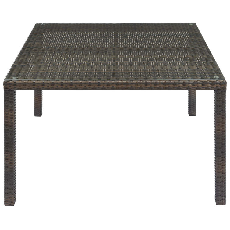 Conduit 47" Brown Wicker Rattan Outdoor Dining Table