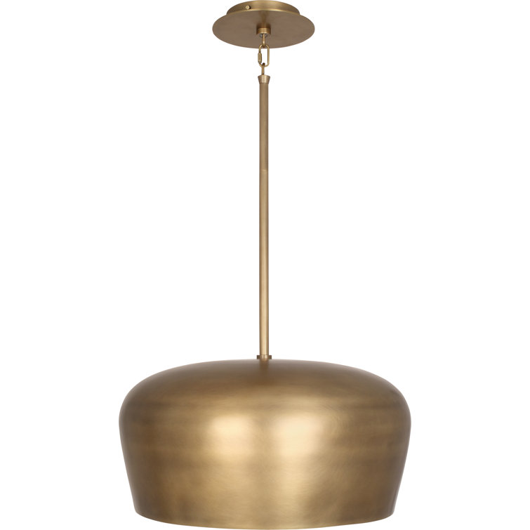 Elegant Rico Espinet Bumper Warm Brass Bowl Pendant Light