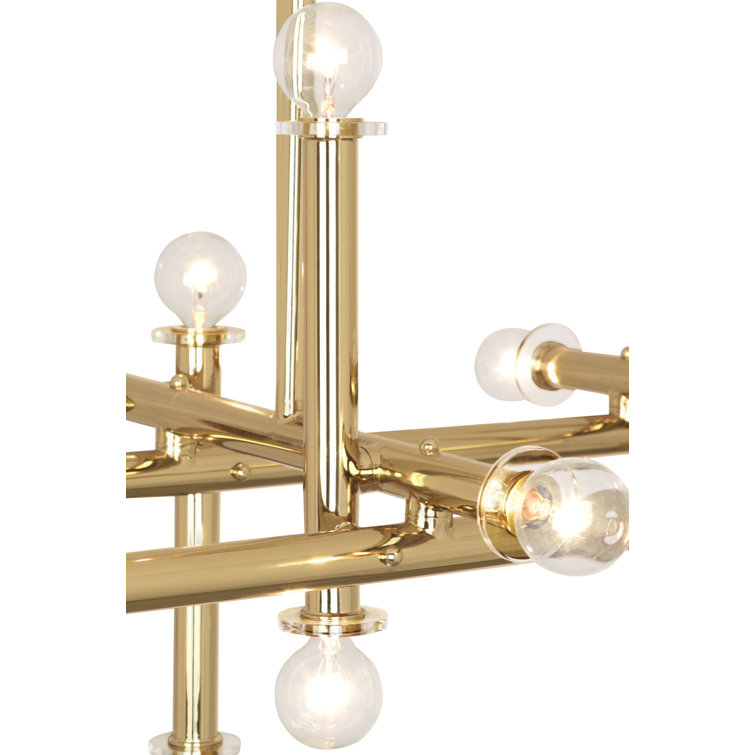 Milano 48" Polished Brass Sputnik Modern Linear Chandelier