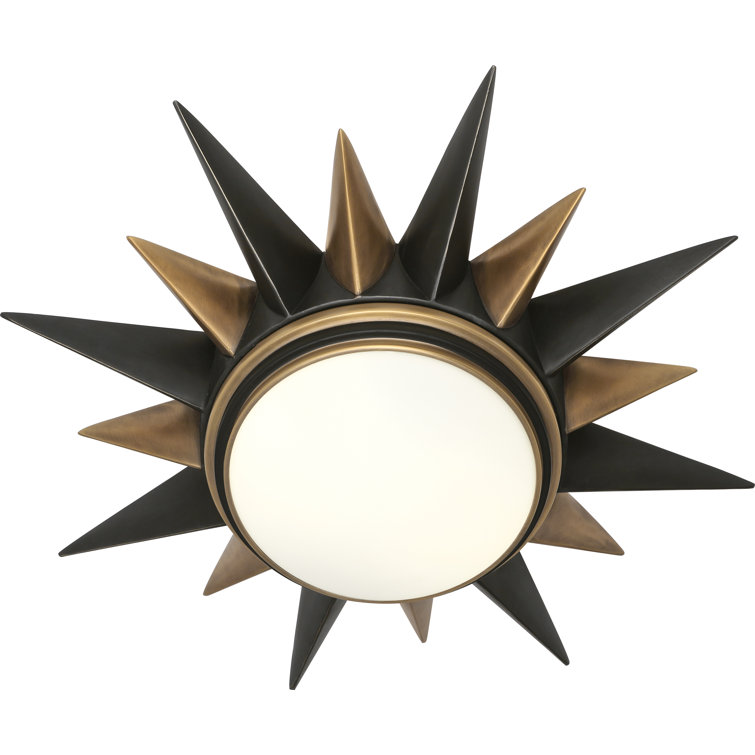 Cosmos Bronze and Warm Brass 19.88" Drum Flush Mount Ceiling Light