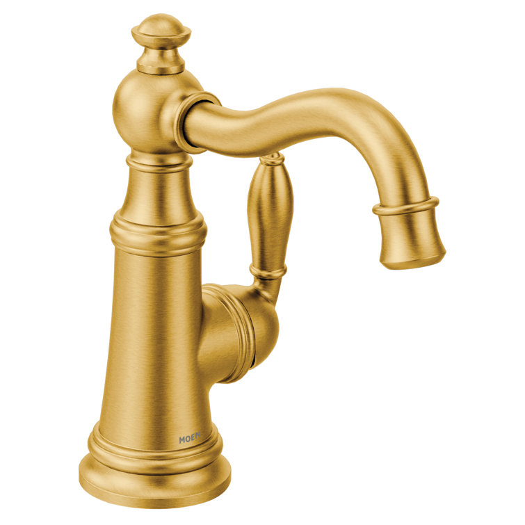 Weymouth Brushed Gold Stainless Steel High-Arc Bar Faucet