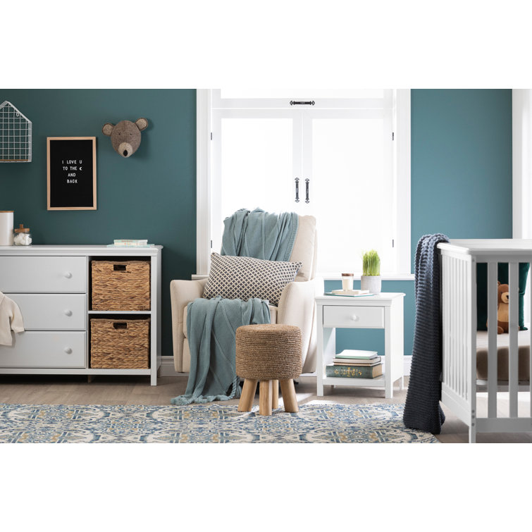 White Nursery Combo Dresser with Soft Close Drawer
