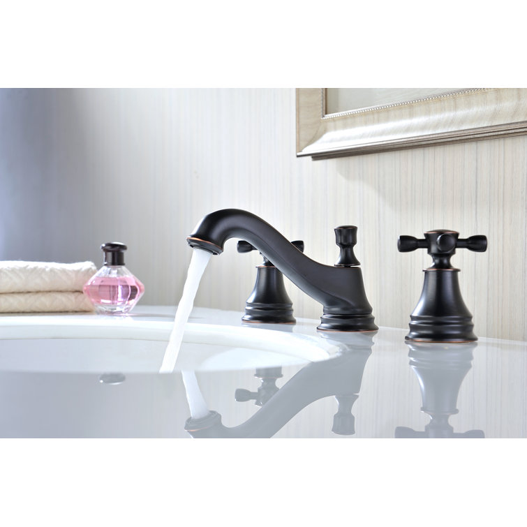 Melody Series 8'' Widespread Dual-Handle Mid-Arc Bathroom Faucet in Oil Rubbed Bronze
