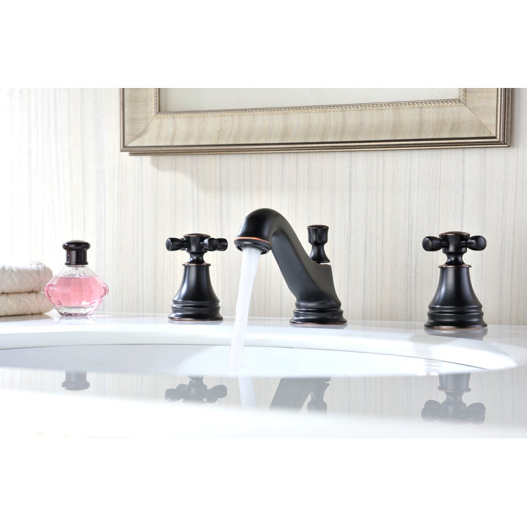 Melody Series 8'' Widespread Dual-Handle Mid-Arc Bathroom Faucet in Oil Rubbed Bronze