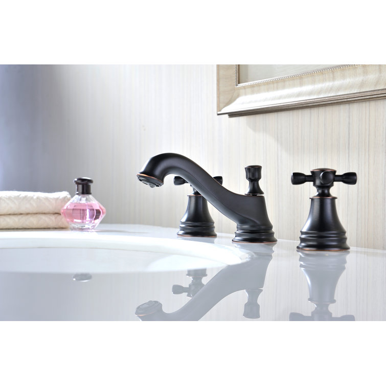 Melody Series 8'' Widespread Dual-Handle Mid-Arc Bathroom Faucet in Oil Rubbed Bronze