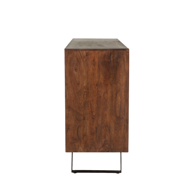 Mid-Century Transitional Walnut Dresser with Sleek Cut-Out Handles