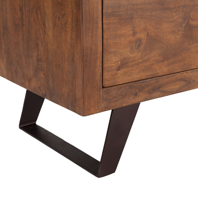 Mid-Century Transitional Walnut Dresser with Sleek Cut-Out Handles