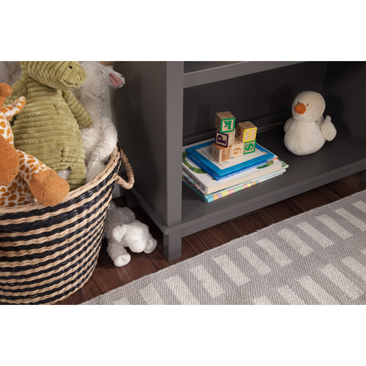 Slate Adjustable Kids Bookcase with Hutch Conversion