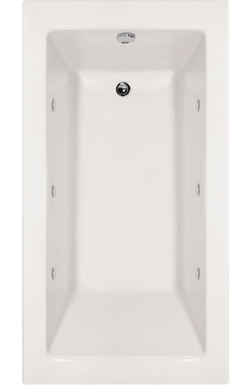 Sydney 60'' White Acrylic Alcove Whirlpool Bathtub with Jets