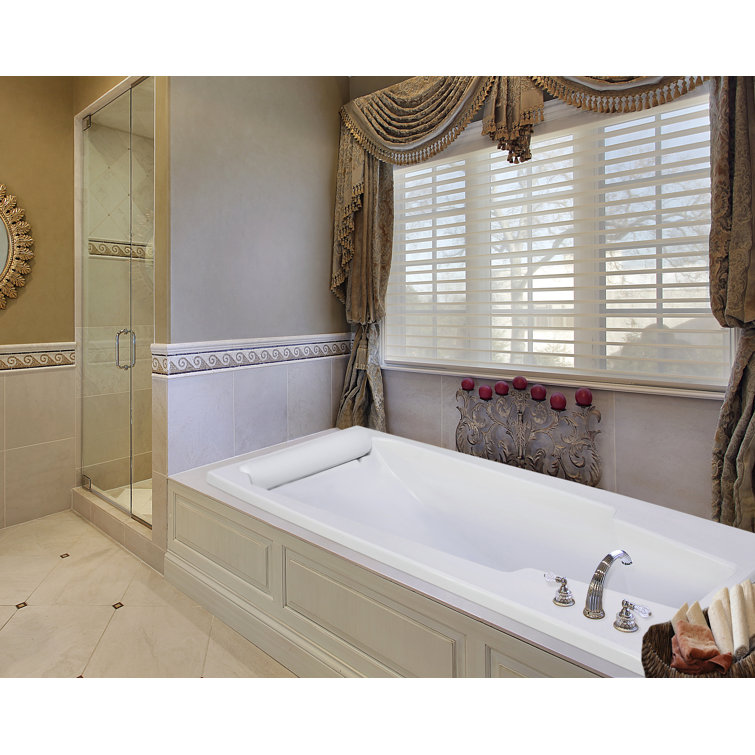 White Acrylic 74'' x 42'' Drop-In Soaking Bathtub