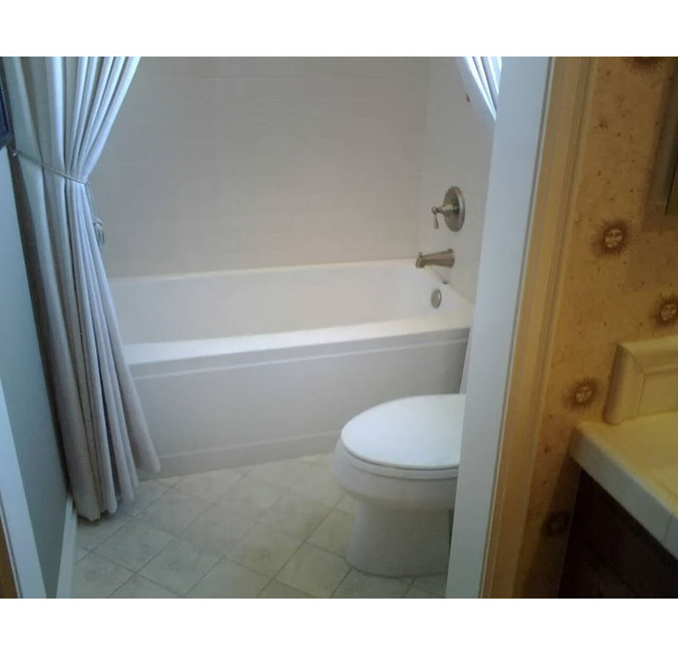 Regan 72'' White Acrylic Alcove Whirlpool Bathtub