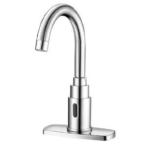 Chrome Gooseneck Touch-Free Commercial Bathroom Faucet