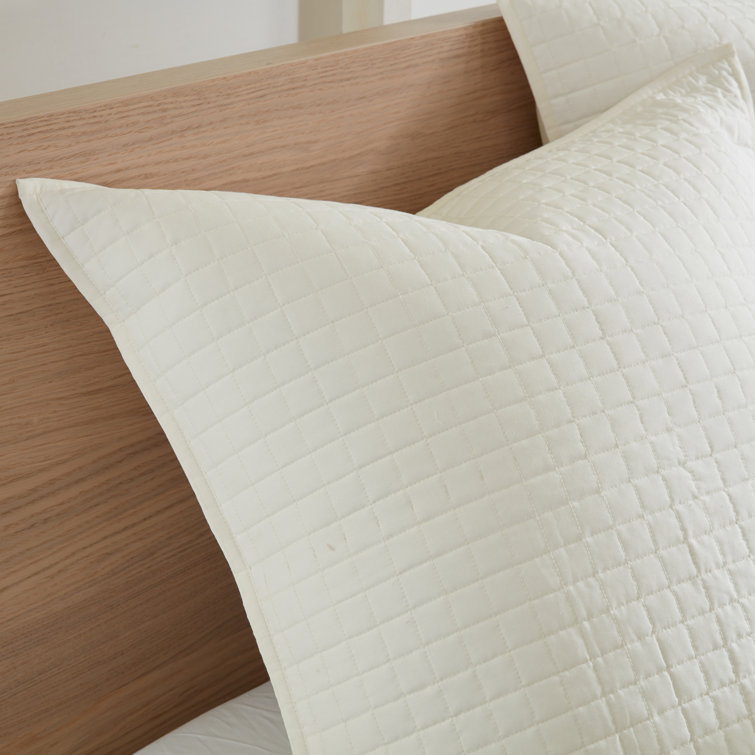 Ivory Cotton Jacquard King Comforter Set with Pom Pom Pillows