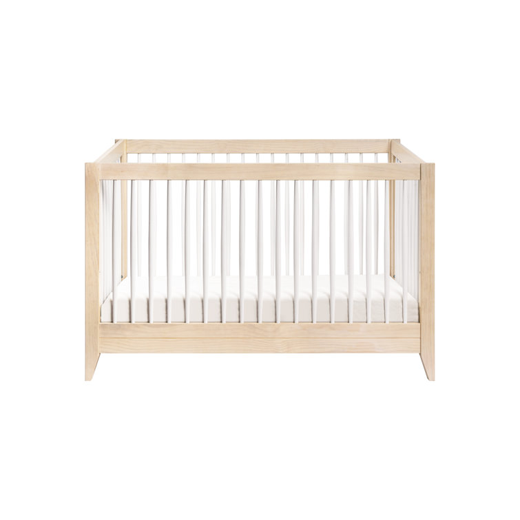 Washed Natural and White Pine 4-in-1 Convertible Crib