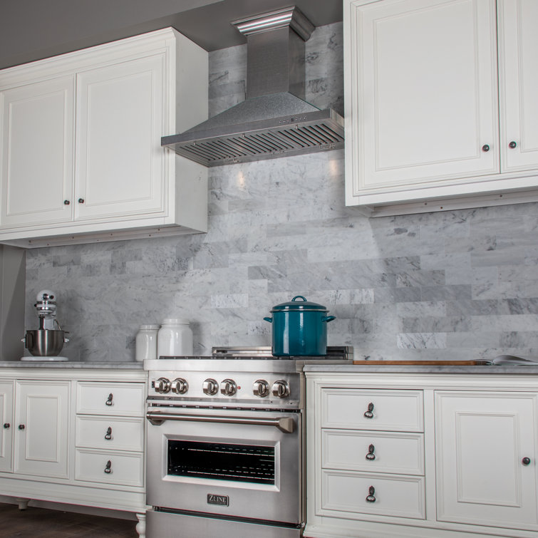 36" Copper Convertible Wall Mount Range Hood with Charcoal Filter