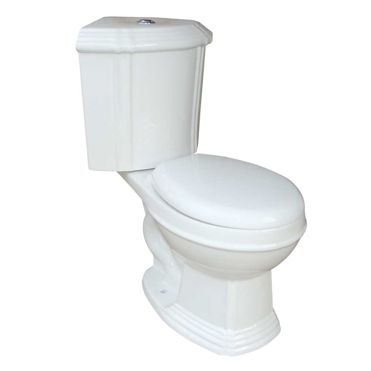 Sheffield White Round Corner Dual Flush Two-Piece Toilet