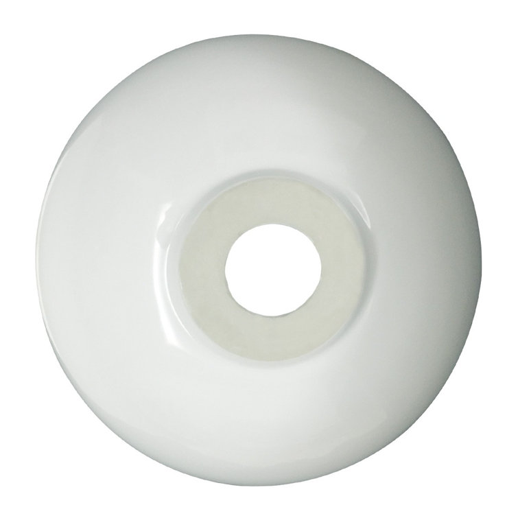 White Ceramic Round Above-Counter Vessel Sink, 11.25"
