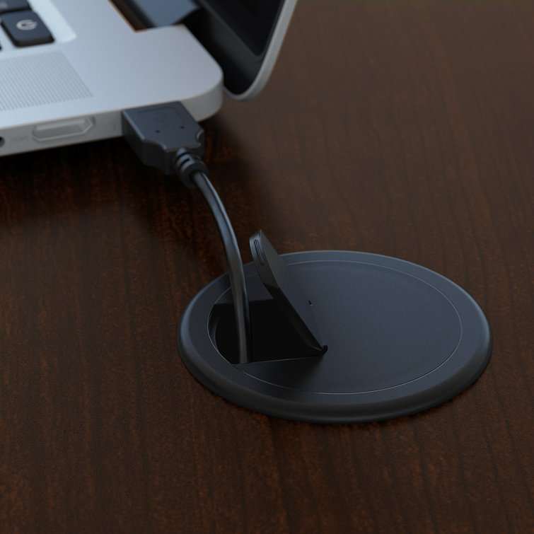 Mocha Cherry L-Shaped Adjustable Standing Desk with File Cabinet