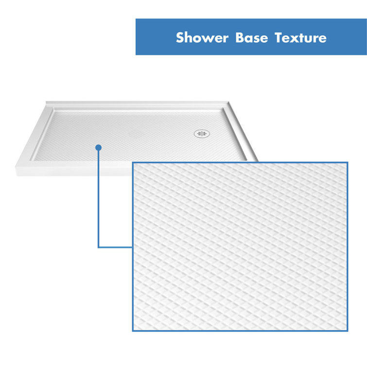 SlimLine 54" x 36" Biscuit Acrylic Double Threshold Shower Base