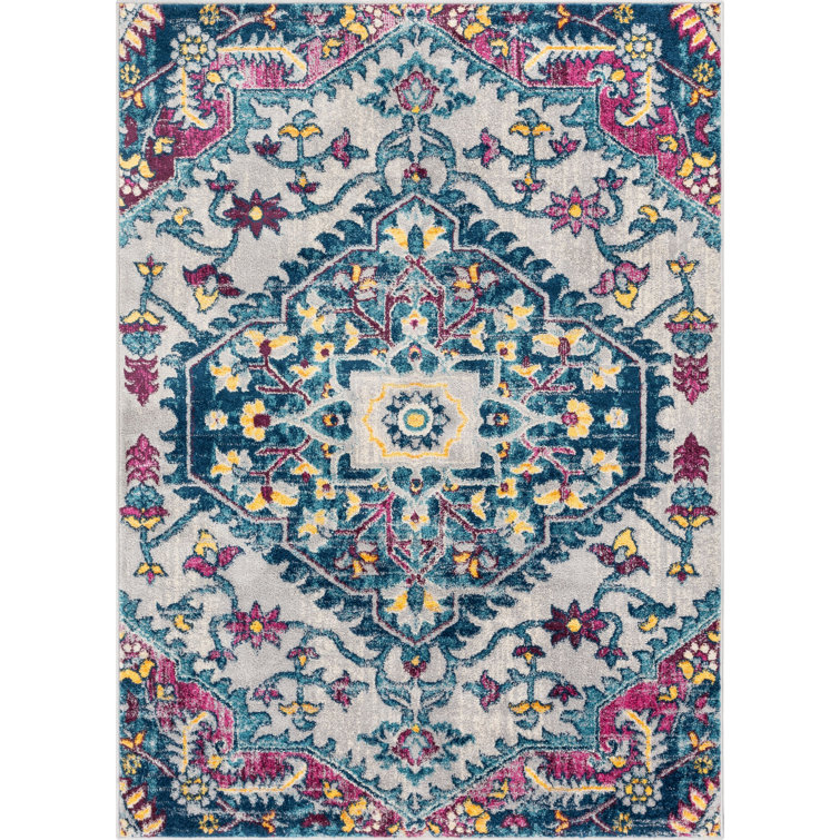 Mystic Multi Geometric Stain-Resistant Area Rug 5'3" x 7'3"