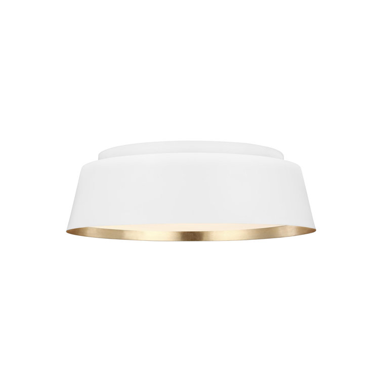 Matte White Silk Screen 3-Light Modern Flush Mount