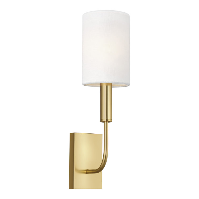 Burnished Brass Cylinder 1-Light Wall Sconce