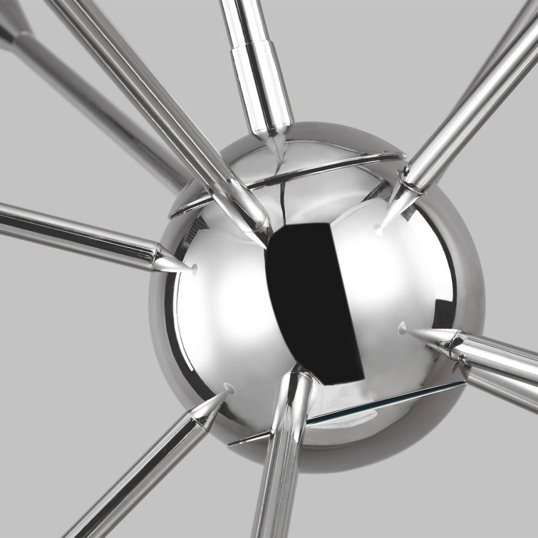 Ellen DeGeneres Polished Nickel Sputnik 10-Light Chandelier